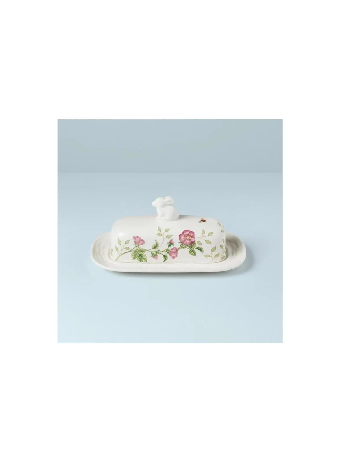 Lenox 893455 Butterfly Meadow Bunny Covered Butter Dish