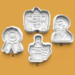 Hungary Cookie Cutter Set: 3D Printed Fondant Clay Cutters