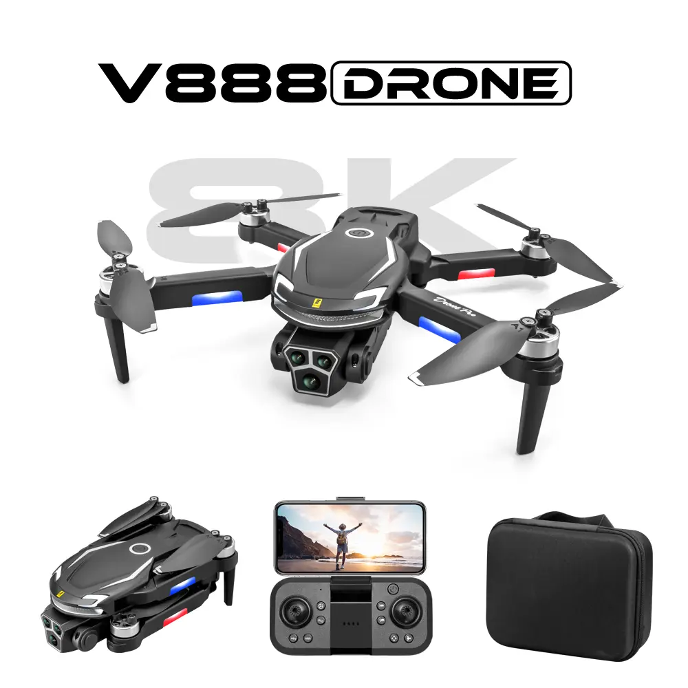 Flagship premium triple-camera drone, featuring four-directional obstacle avoidance, hovering capability, lighting control, and altitude hold. Supports multi-fold camera zoom. Professional-grade quadcopter.