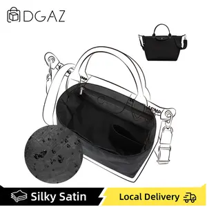 DGAZ Lightweight Purse Organizer Insert, Silk Material & Dupont Paper Inner for Longchamp-Le Pliage Energy Series Luxury Handbag