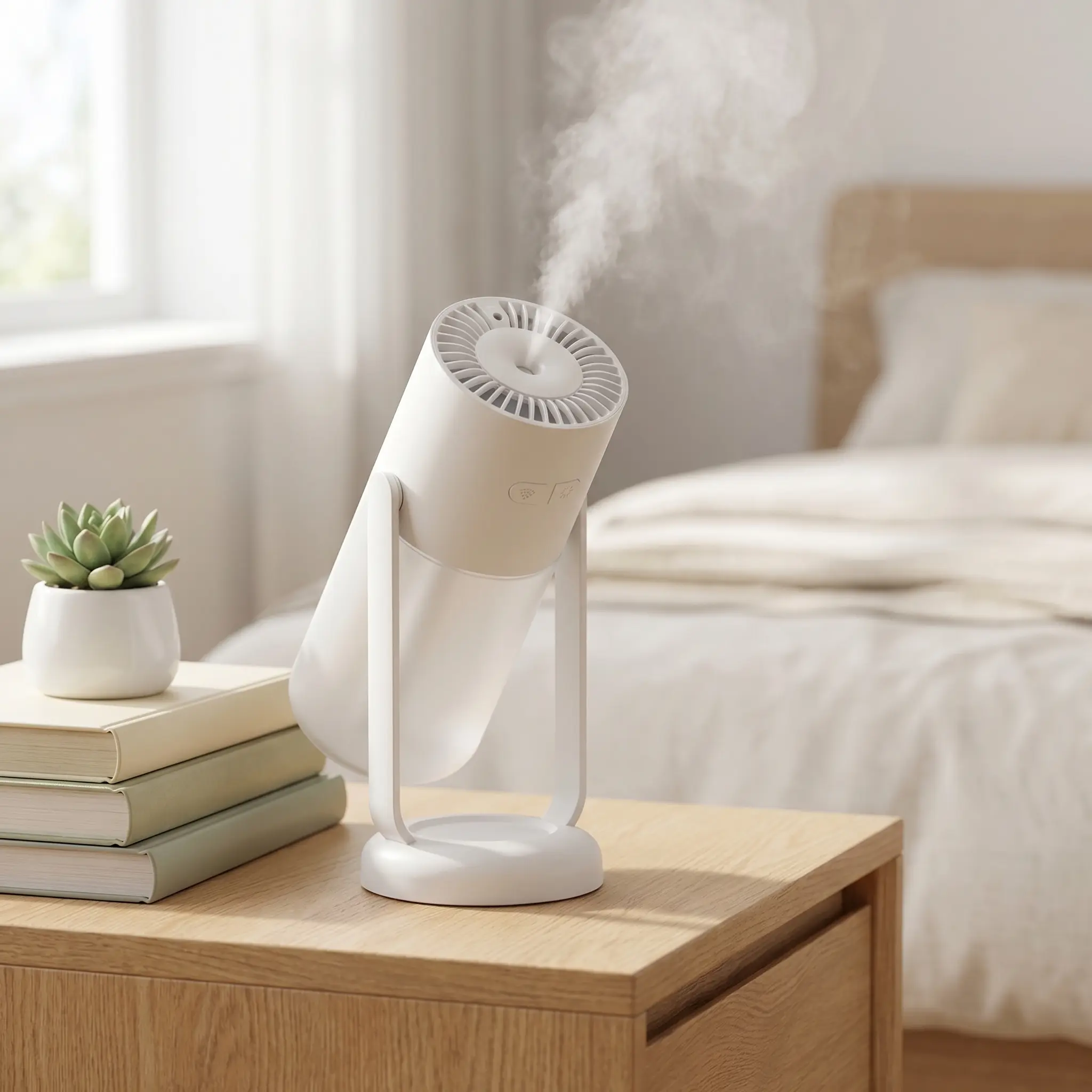 260ml Portable RGB Home Desktop Humidifier, USB-Powered, Rotatable Spray Head, Auto Shut-Off, Noiseless Operation, Ideal for Bedroom, Office, Travel#tiktokshopbacktoschool#sohochic