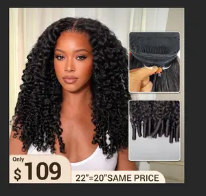 【22" 20" Same Price Only $109 】Burmese Curly Wear Go Glueless 13x4 Lace Front Wigs Spiral Curl 180% Density Pull Go Wig Spiral Curly Ends Adjustable Cap Easy for Beginners Full Volume & Natural Edges Salon-Quality Boho Human Drawstring Wig Natural Color
