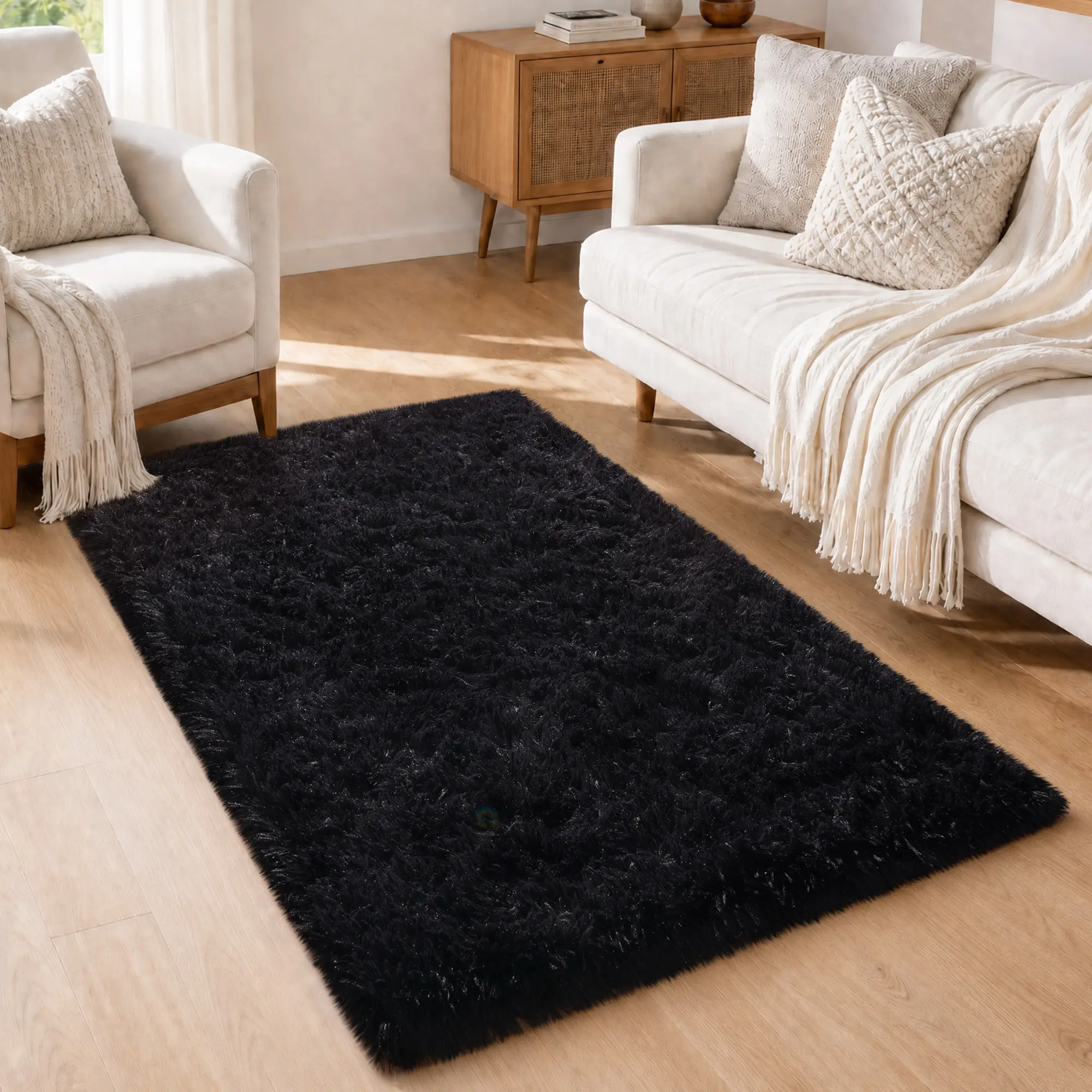 2x3 FT & 3x5 FT Small Rug - Tie Dye & Solid Color Carpet, Non Slip Soft Mat for Entryway Bathroom Coffee Table Bedside, Non-Slip Plush Fluffy Furry Fur Rugs Comfy Nursery Accent Floor Carpet