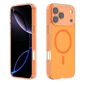 Magnetic MagSafe Full-Body Fashion Phone Case with Full Camera Lens Protection for Apple iPhone 17 Pro Max (Orange) KIKO