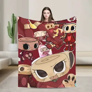 Halloween Warm Flannel Throw Blanket, Graphic-Print Soft Plush Blanket, Ideal for Living Room Sofa and Bed, Throw Blankets, Blankets