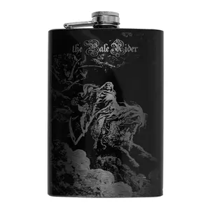 8oz BLACK The Pale Rider Flask L1