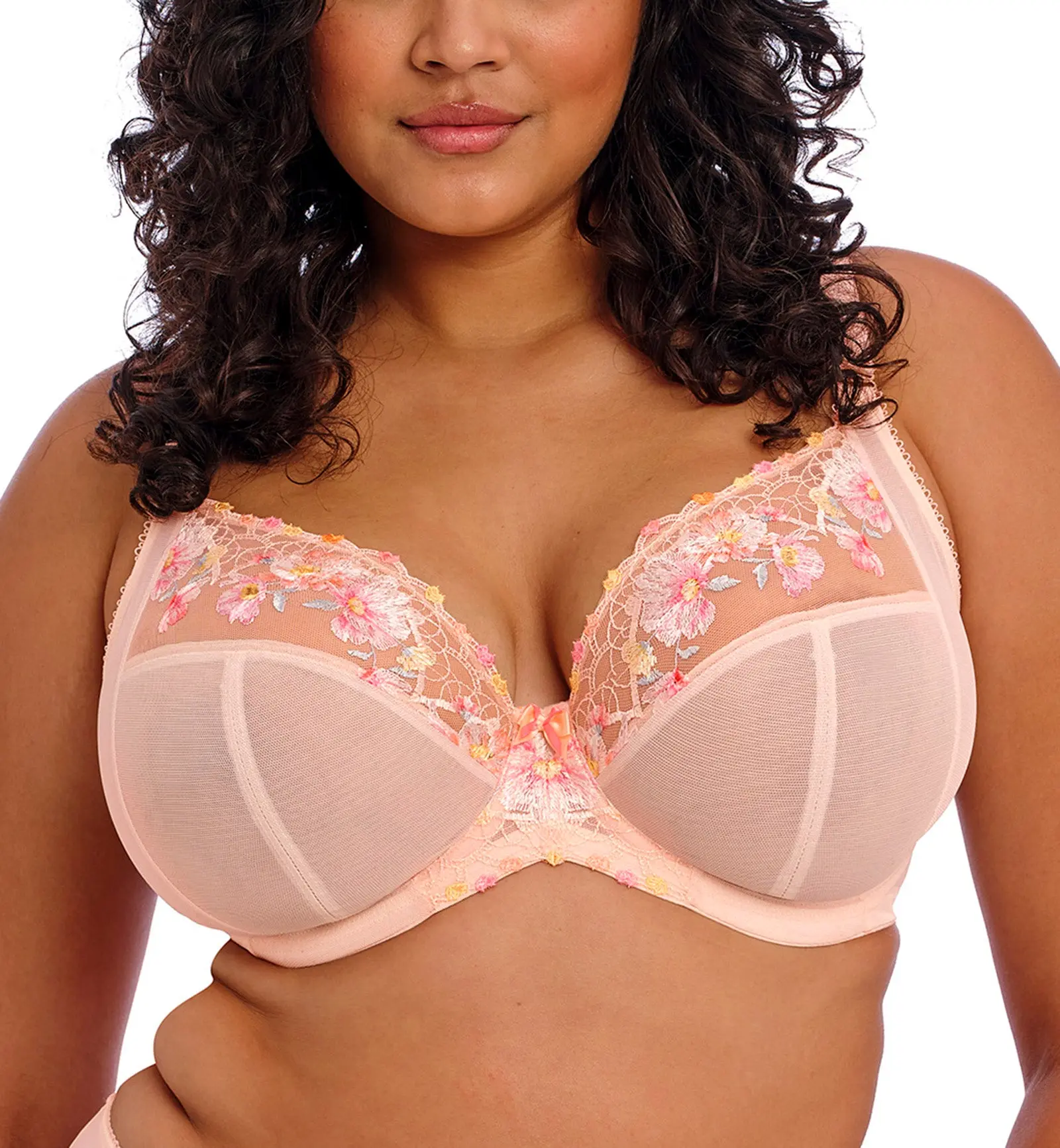 Elomi Himari Plunge Underwire Bra (302102) - Peach Whisper