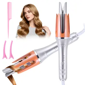 1.5 Inch Automatic Curling Iron with 4 Level Temperature Control, Fast Heating, Bi-Directional Rotation, Anti-Scald, Anti-Tangle, Rotating,Swivel Cord Barrel