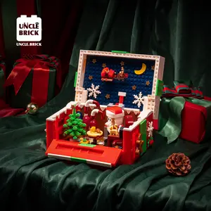 Xmas Building Blocks Advent Calendar Set, Christmas Surprise Blind Box, Santa Claus Nutcracker Christmas Tree Decor Bricks, Indoor Home Festival Ornament, Holiday Gifts For Adults