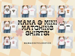 Mama And Mini Matching T-Shirts! Cute And Trendy Shirts For Mom & Child.