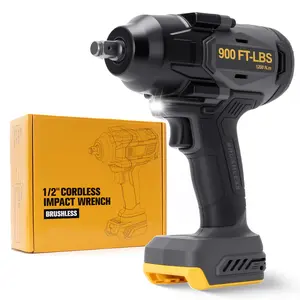 (No Battery) 900 Ft-lbs Cordless Impact Wrench, 1200N.m 1/2 Inch Impact Gun (No battery) For DeWALT 20V MAX Battery, Brushless Constant High Torque Impact Driver with 3 Speed, Tool Only (No Battery Included)
