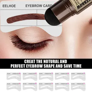 OUHOE Eyebrow Stamp - Lazy Thrushy Brow Print, Waterproof Sweatproof Eyebrow Powder with Hairline Shading Function for Makeup、Eyebrow Stamp Shaping Kit