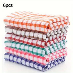 Cotton Kitchen Towels Absorbent Dish Towels Kitchen Cleaning Cloth for Effective Cleaning, Essential Kitchen Supplies for Utensil Care
