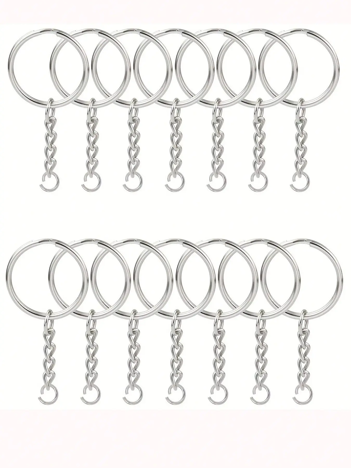 60pcs Bulk Stylish Fashionable Zinc Alloy Keychain Set, Detachable Keyring with Chain & Connectors, Ideal for DIY Projects, Secure Design, Durable Material, Keyrings for keys