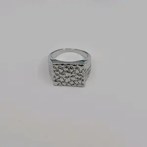 New Ring Gold-plated stainless steel color #8 #10 #12 fashion nugget style  yellow or stainless steel color pick yours perfect date jewelry designer