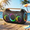 ZEALOT Colorful Portable Wireless Bluetooth Speaker - 400W Max Power, Hi-Fi Stereo Audios, TWS Pairing, Type-C Charging, USB/TF Card/AUX Compatibility, Powerful Bass, ABS Plastic, Button Control, LED Light, for Smartphones, Tablets, Camping, Parties