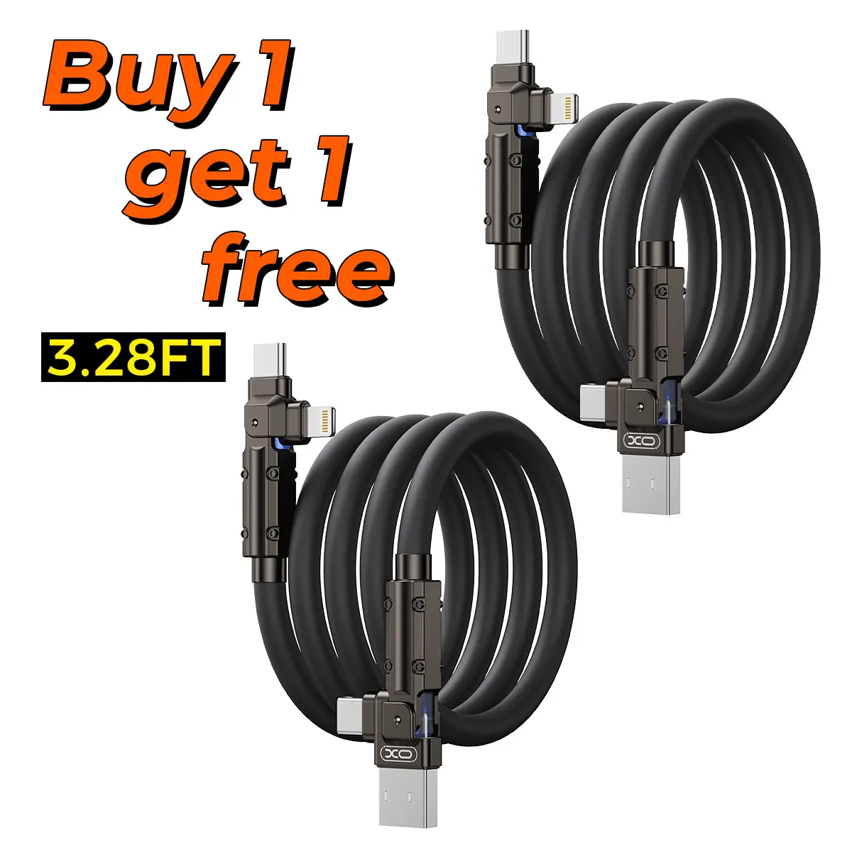 2PCS 60W USB-C to USB-C Cable,  with 90-Degree Rotating Head, Data Transfer, Fast Charging Cable for iPhone 17/16/15/14/13, Samsung, MacBook, iPad