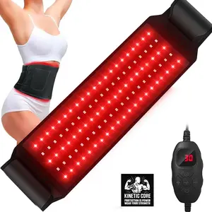 Red Light Therapy for Body, Infrared Light Therapy for Shoulder Waist Muscle Pain Relief, Upgraded 3 in 1 Led Beads, 660nm Red Light &850nm Near Infrared Light Therapy Belt Wrap Timer Remote Control
