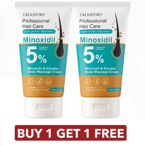 Minoxidil 5%& Keratin Scalp Massage Cream for Hair Growth  Treatment Anti Hair Loss Fast Regrowth Serum Scalp Nourishing Strengthening Essence Haircare Buy 1 Get 1 Free