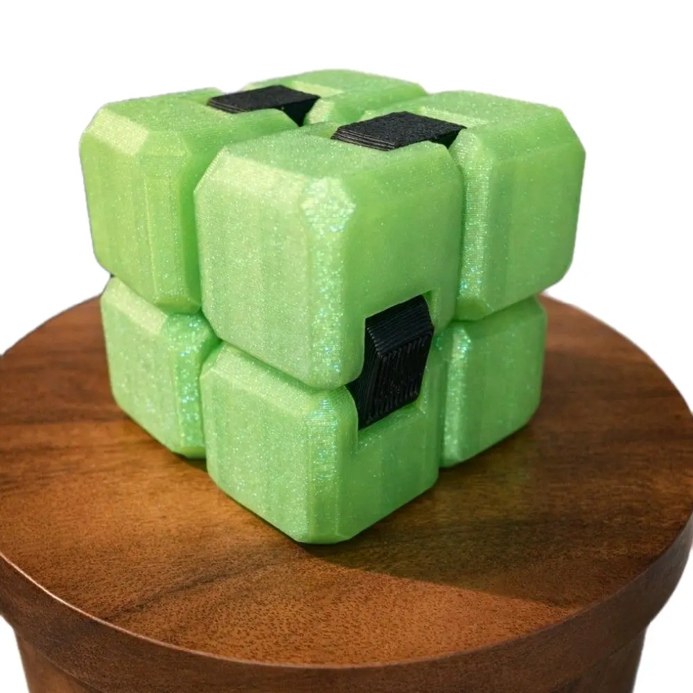 NexCube - Alien Glow - Endless Motion Fidget Cube for focus & calming - Portable & discreet design. For kids & adults!