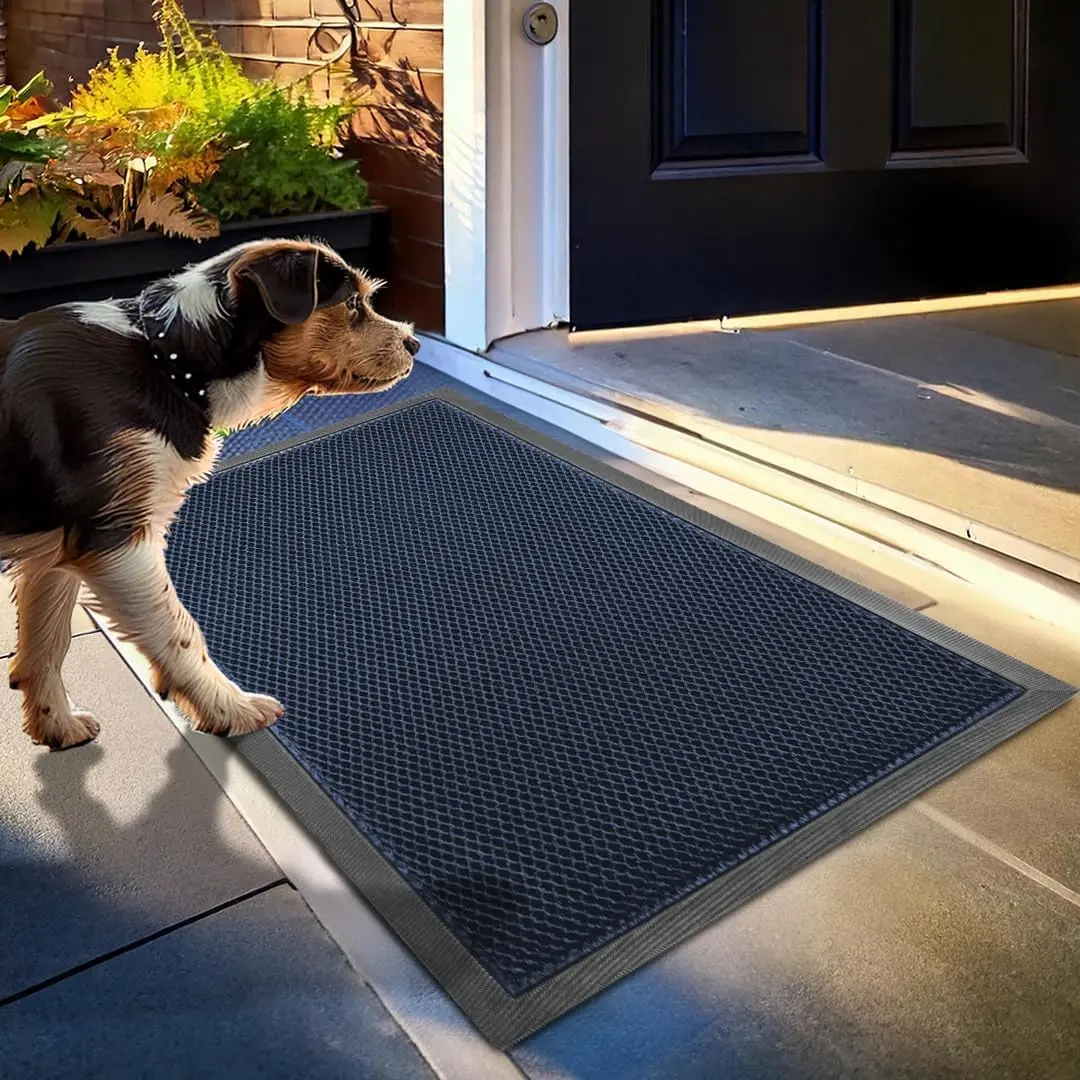 FathersDay Gifts Mesh Quick-Dry Door Mat Heavy-Duty Dirt Trapper Doormat for Outdoor & Indoor Non-Slip Low-Profile Rug for Entrance Mudroom Patio Garage Washable Durable 17"x30" TikTok Viral Home Essential Trending Mud Trapper Mat  Utility Rug