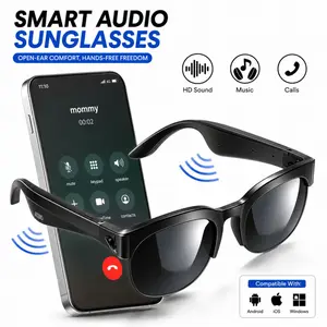 Bluetooth Sunglasses, Wireless Headphone AI Smart Glasses with Voice Assistant, Multifunctional Smart Glasses, Wearable Tech Glasses, UV Protection Outdoor Audio Glasses, Lightweight for Running, Hiking, Driving, The best gifts for Men & Women