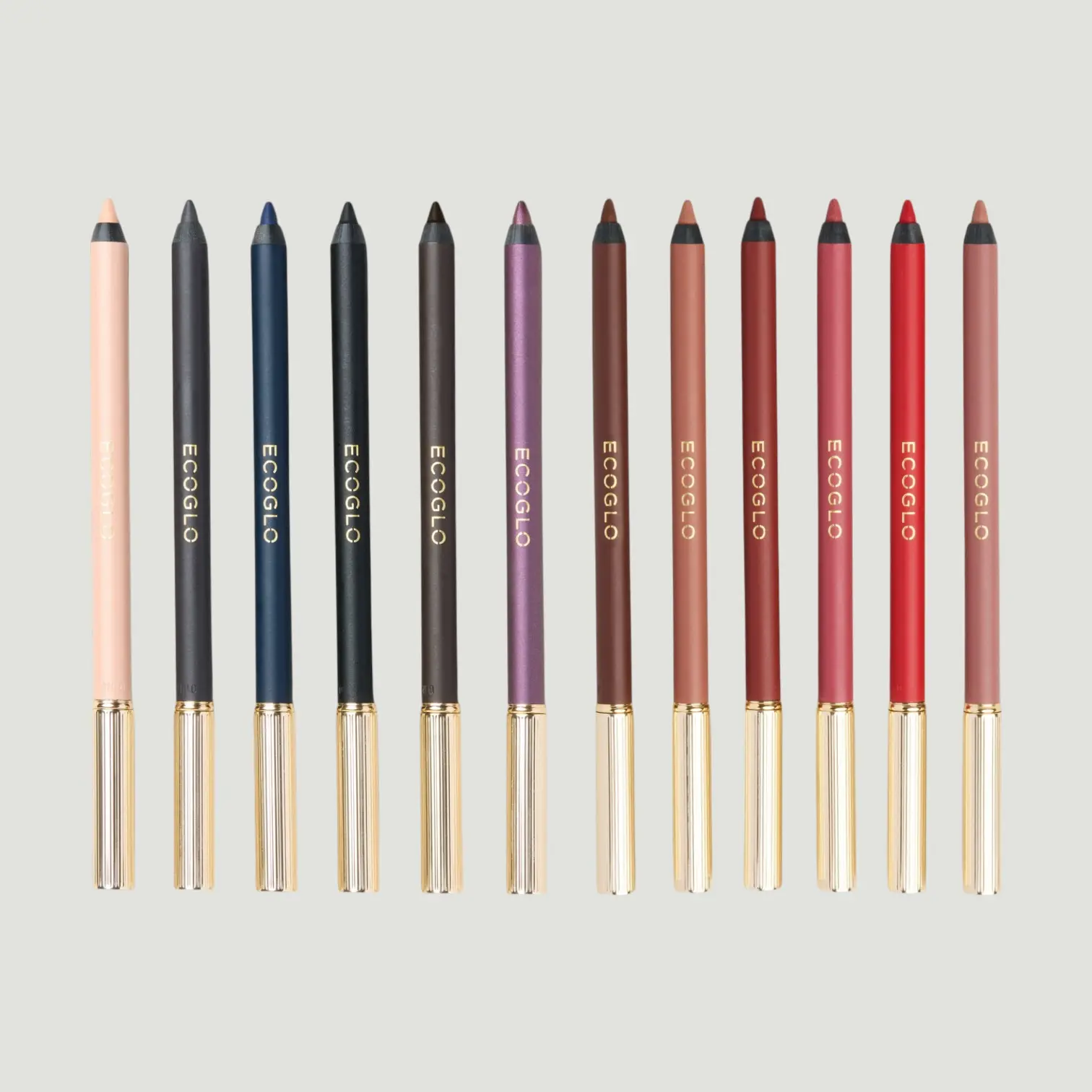 EcoGlo Artisan Kajal Dual Purpose Eye/Brow Liner & Lip Liner Masterpiece Bundle - Full Luxury Line (12pcs)