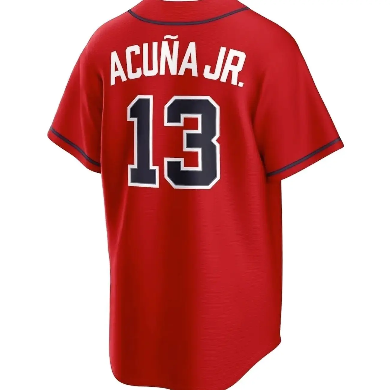 Unisex Baseball Atlanta USA Acuña Jr. 13 Alternate 2 Replica Jersey - Red