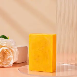 AGICEA Turmeric & Kojic Acid Brightening Soap 100G for Daily Body Care with Refreshing Lemon Fragrance Organic Ingredients Gentle Cleanser - Cleansing