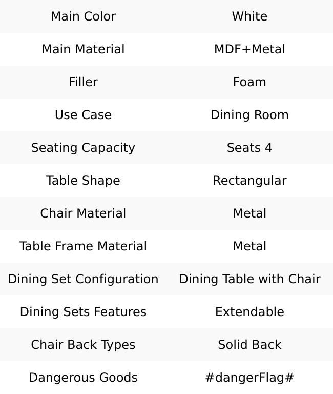 Larkspur 5-Piece Extendable Dining Table Set