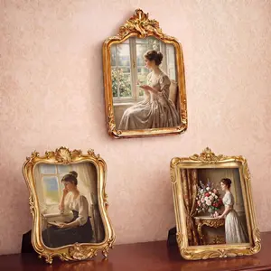 3 Pack  Picture Frames, 8x10 Inch  Elegant Antique Photo Frames with Glass Front for Tabletop and Wall Mount Retro  Decor Gallery Wall Art