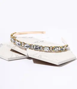 Gold & Silver Baguette Rhinestone Headband