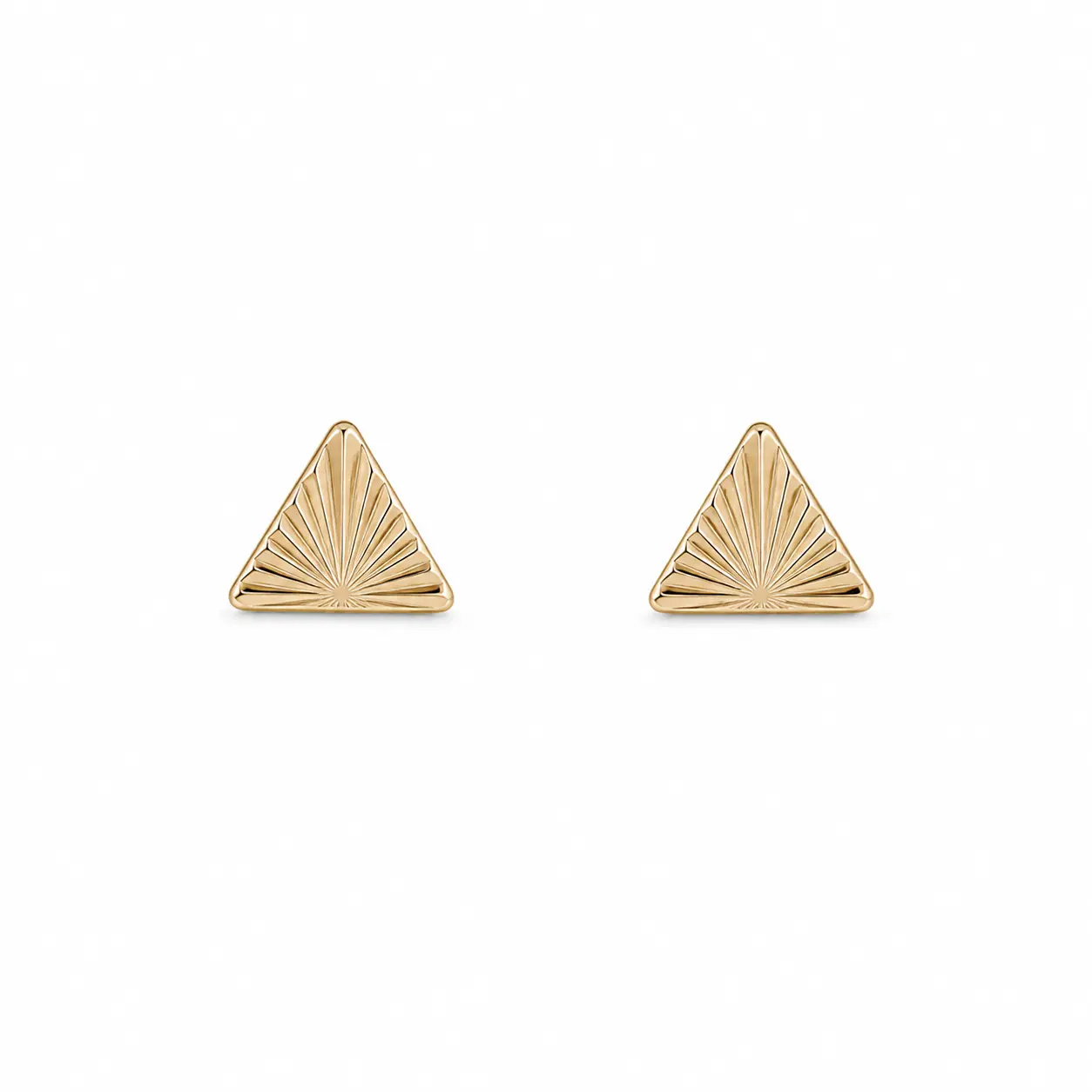 10k Gold Mini Triangle Stud Earrings