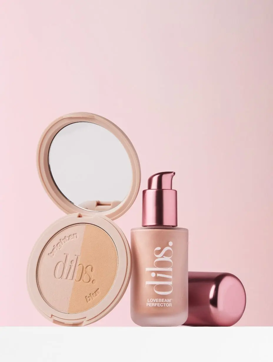 Filter Perfect Set - DIBS Beauty - LoveBeam Setting Powder + LoveBeam Perfector + LoveBeam Heart Puff Glow Set Makeup Combo