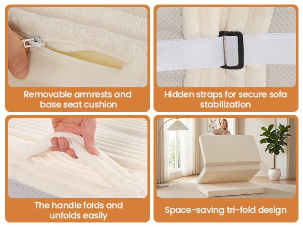 Winzoo DIY Folding Boneless Couch,Oversized Convertible Modular Sectional Sofa Bed,Modern Cloud Couch,Sleeper Sofa,Futon for Small Spaces Apartment Winzoo DIY Folding Boneless Couch,Oversized Convertible Modular Sectional Sofa Bed,Modern Cloud Couch,Sleeper Sofa,Futon for Small Spaces Apartment