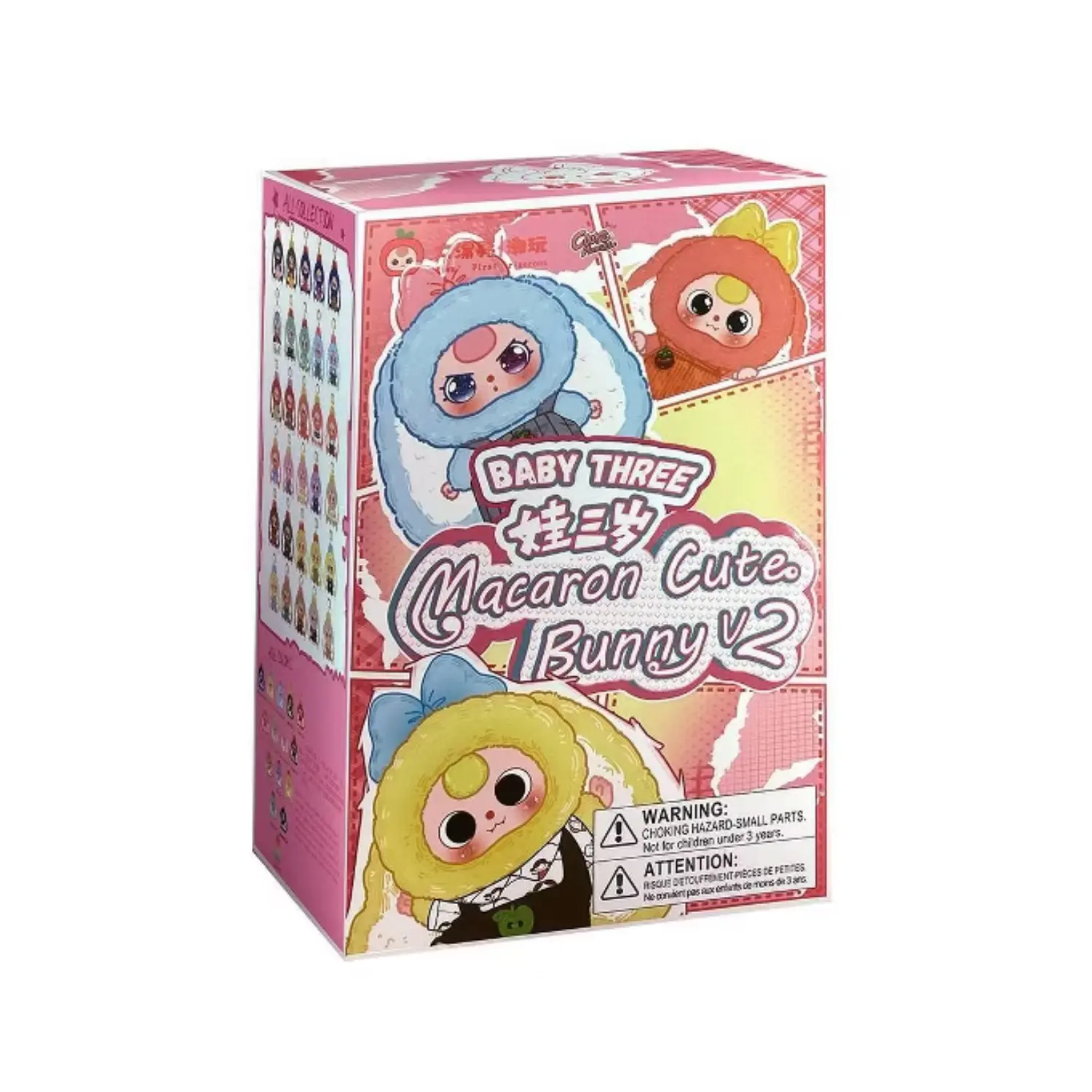 Baby Three Rabbit Macaron Cute Bunny Series 2 Vinyl Plush Blind Box