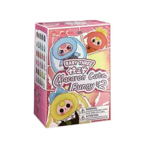 Baby Three Rabbit Macaron Cute Bunny Series 2 Vinyl Plush Blind Box
