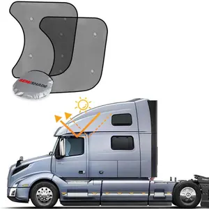 retractable side window shade for truck , Side Window Sun Shade for Semi-Truck - Custom Fit for Freightliner Cascadia (All Years) - Interior UV Protection, Easy Install- windshield sunshade driver passenger