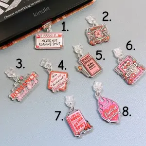 Pink Bow Kindle Dust Plug Charm | Bookish USB-C & Micro USB Accessory (Acrylic)