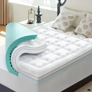 3.5 Inch Memory  Mattress Topper , Dual Layer 2 Inch Cooling Gel Egg Crate Memory  Plus 1.5 Inch Down Alternative Pillow Top Mattress Pad, Support for