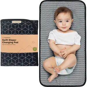 KeaBabies Portable Diaper Changing Pad, Easy Wipe Clean - Foldable Waterproof Baby Changing Mat for Diaper Bag, Compact, Lightweight, 25x13 Newborn, Infant, Baby Changer Travel Essential