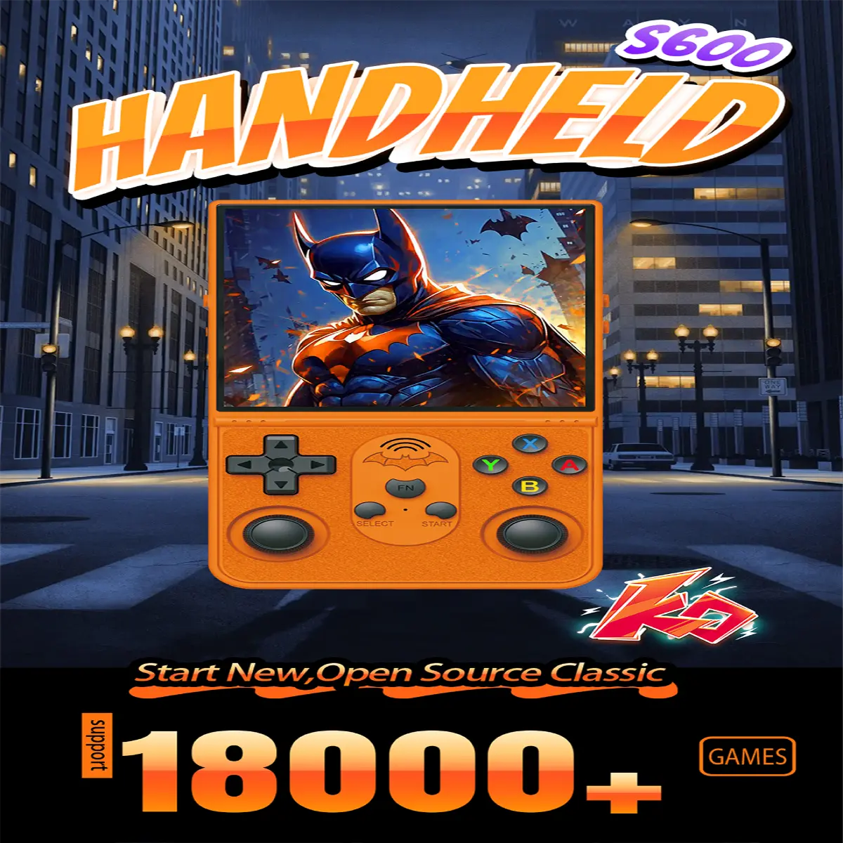 R36 Handheld Game Console - Upgraded 4" IPS HD+ Screen (720x720) & 36s Fast Boot, Open Source Retro Gaming with 10000+ Classics + TV-Out