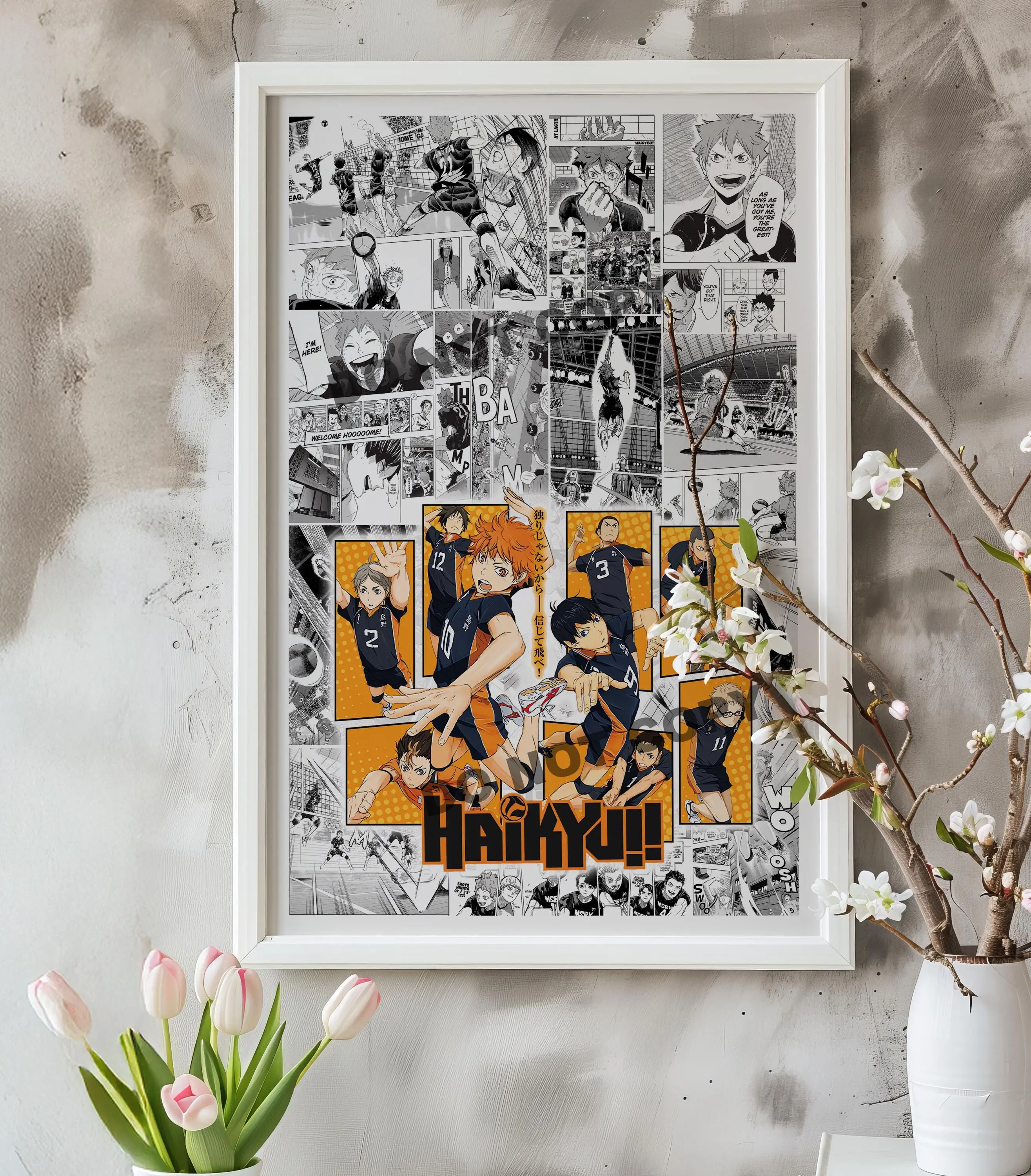 Anime Manga POSTER UNFRAMED- Haikyuu - .- Curated Manga Panels - Wall Art - Shoyo Hinata - Volleyball Anime Gift