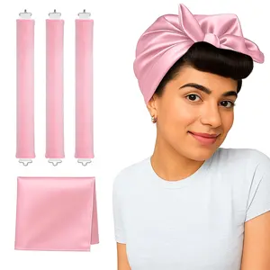 Heatless Curls Overnight Rods Dry Blowout Look No Heat Hair Curlers Curling Sleep Tools Set Adults Kids Thin Thick Long Short Large Big Small Satin Velvet Soft Foam Rollers