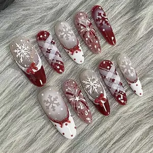 Cathy:  handmade press-on nails selectable size and length random style beauty  nails  20pcs will be free shipping