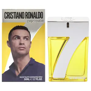 Cristiano Ronaldo CR7 Discover Male Eau de Toilette Spray - 1.7 fl oz Citrusy Perfume, Ideal for Applying Pulses