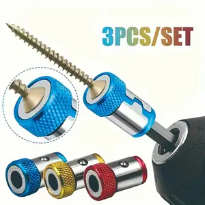 3PCS Magnetic Screwdriver Bit Holder Set – Strong Magnet 1/4'' Hex Bit Holders, Keeps Screws in Place for Drill & Power Tools Screwdriver Bit Clip