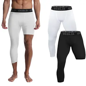 AYJKSEVEN Single Leg 3/4 Compression Tights, Unisex Sports Compression Pants, One Leg Basketball Leg Sleeves