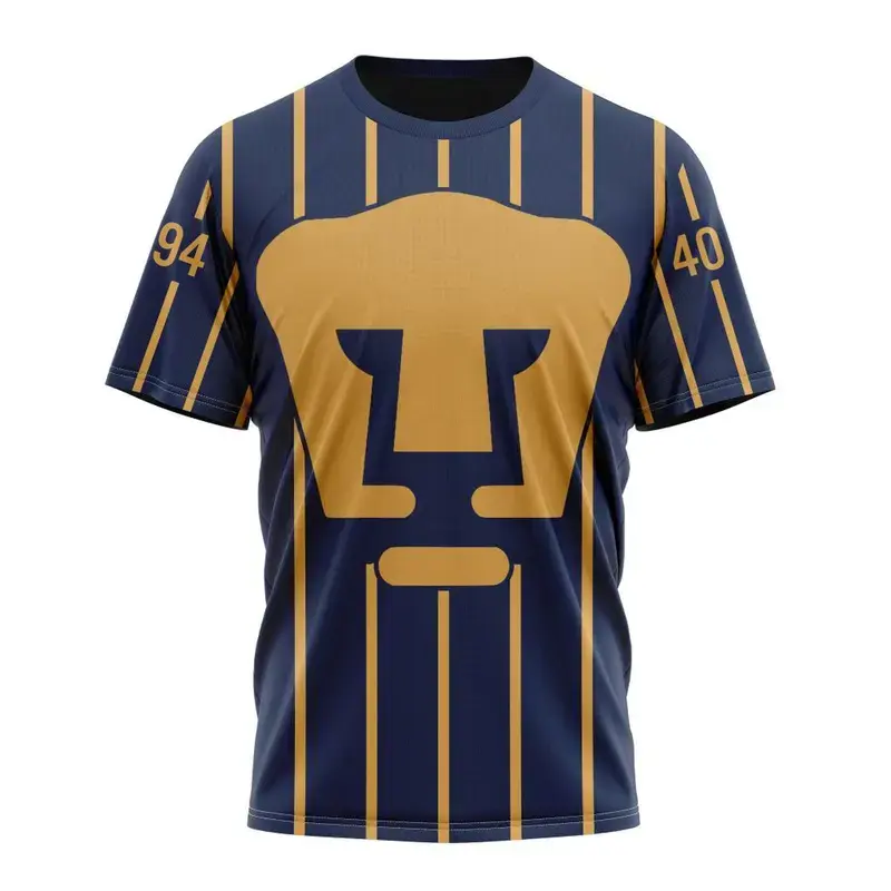 Pumas UNAM 1994 Retro Away Soccer Jersey – Navy Blue & Gold Pinstripe | Classic Vintage Kit | Liga MX Fan Version | Breathable Short Sleeve Football Shirt | Throwback Collector Edition | Men's Futbol Jersey for Match & Gift