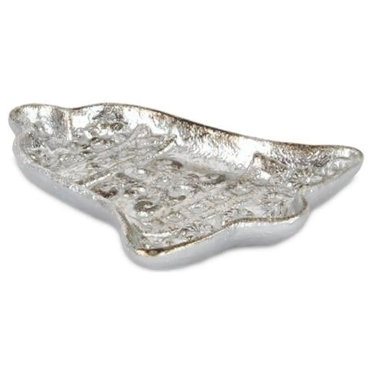 Cheungs 5902SV Silver Custom-Shaped Metal Christmas Bell Catchall Tray - Serving, Display Plate for Kitchen, Tabletop Use with Christmas-Themed Accents